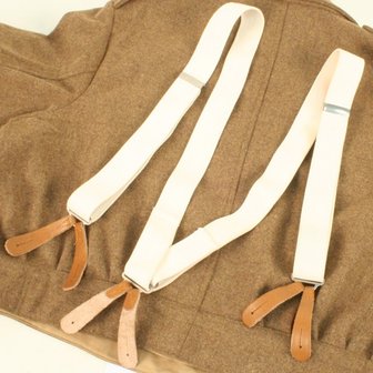 WW2 British White Elastic Braces