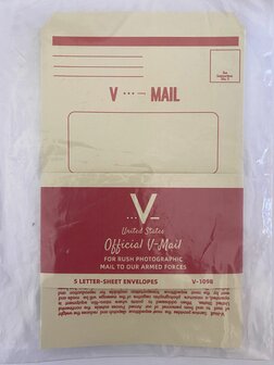 WW2 US Official V-Mail envelops (Repro) 1 set 10 pieces