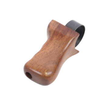 Wooden front pistol grip for a MK5 Sten