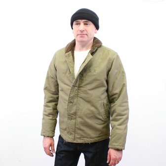 USN N1 Deck Jacket Navy Olive