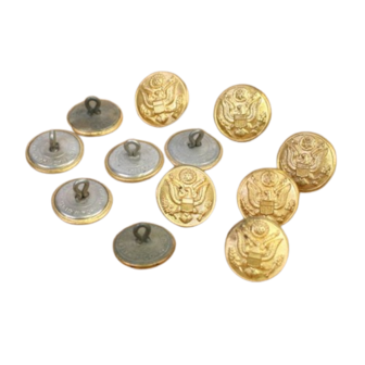 Pack of 12 US Army Brass Tunic Buttons Original