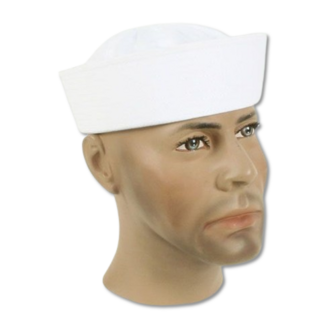 USN Dixie cap white US Navy Sailors Hat.