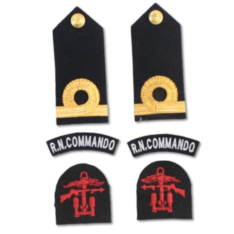 Royal Navy Commando sub Lieutenant badge set