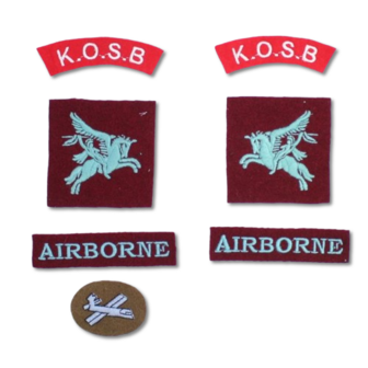 7th Kings Owns Scottish Borders 1st Airborne Glider BD Badge set