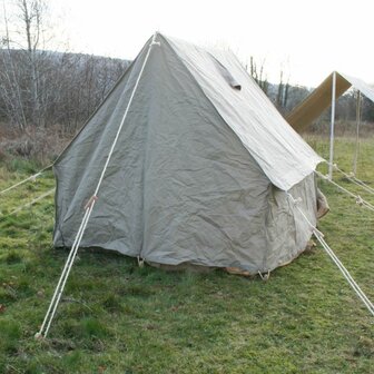 British Officers Canvas 2 Man Tent 6x6 ft Canvas TAN Canvas and Guy ropes only