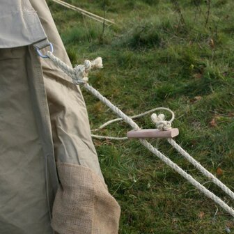 British Officers Canvas 2 Man Tent 6x6 ft Canvas TAN Canvas and Guy ropes only