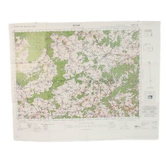 Bastogne Reprint of a WW2 Combat Map used in &quot;Battle of the Bulge&quot; by US 101st Airborne