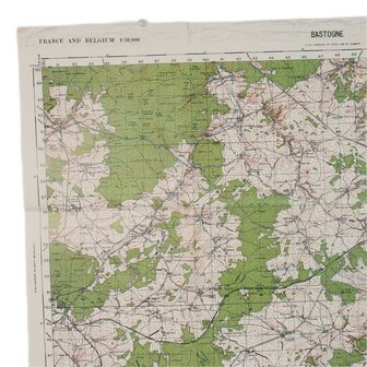 Bastogne Reprint of a WW2 Combat Map used in &quot;Battle of the Bulge&quot; by US 101st Airborne