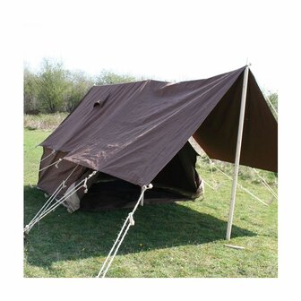 British Flysheet/Canopy Brown with Poles and Pegs Set