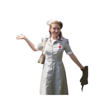 ARC WW2 American Red Cross Nurse Dress with Short Sleeves