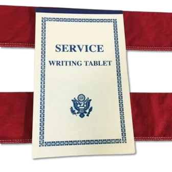 WWII Service Writing Tablet, U.S. Army