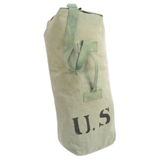 Kit Bag WW2 US Army Green Canvas with shoulder strap by Kay Canvas