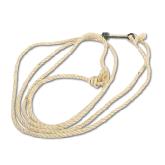 12ft Guy Rope, Hemp Rope with Metal Toggle