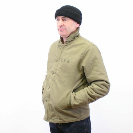 USN N1 Deck Jacket Navy Olive