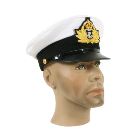 Royal Navy Officers White Summer Cap