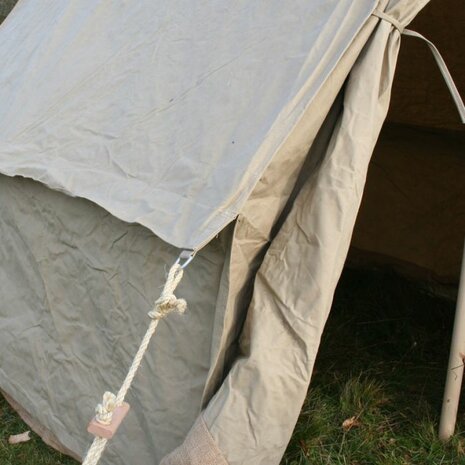 British Officers Canvas 2 Man Tent 6x6 ft Canvas TAN Canvas and Guy ropes only