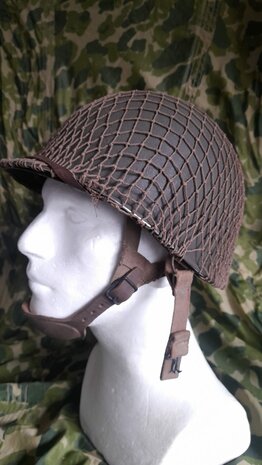 WW2 M2 Paratrooper Helmet, known as the "D-Bale" helmet