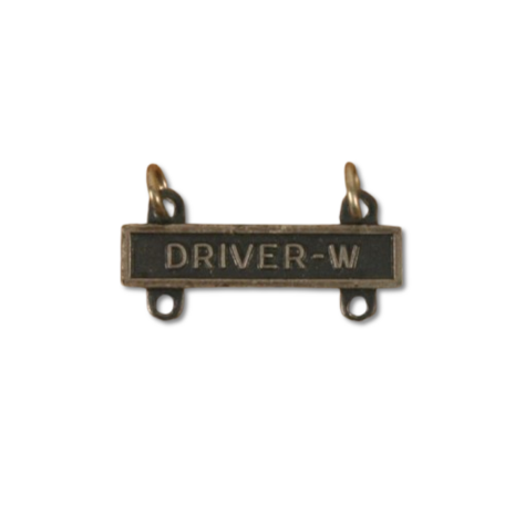 WW2 US Army Driver W Wheeled Vehicles Qualification Bar